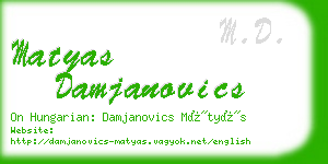 matyas damjanovics business card